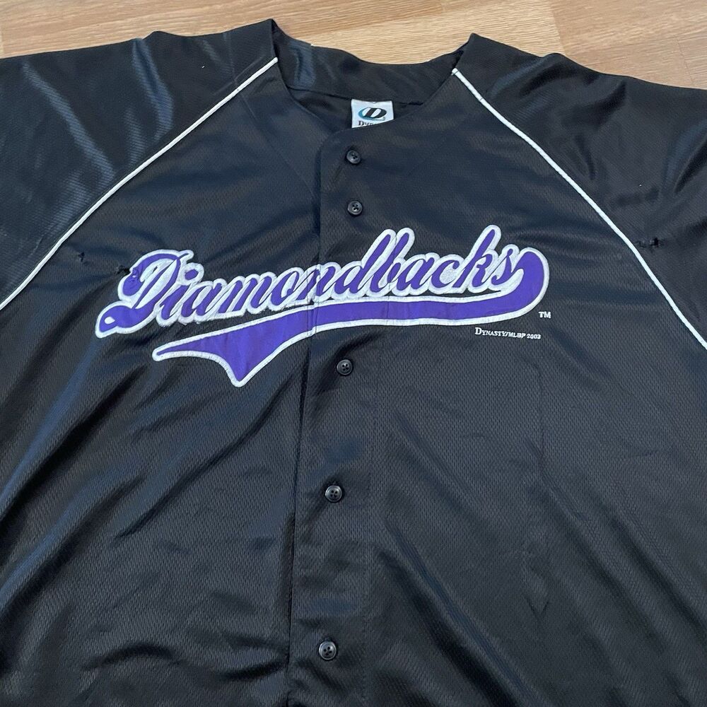 VTG Y2k Dynasty Series Arizona Diamondbacks Jersey Black 2003 Size XL - Picture 2 of 7